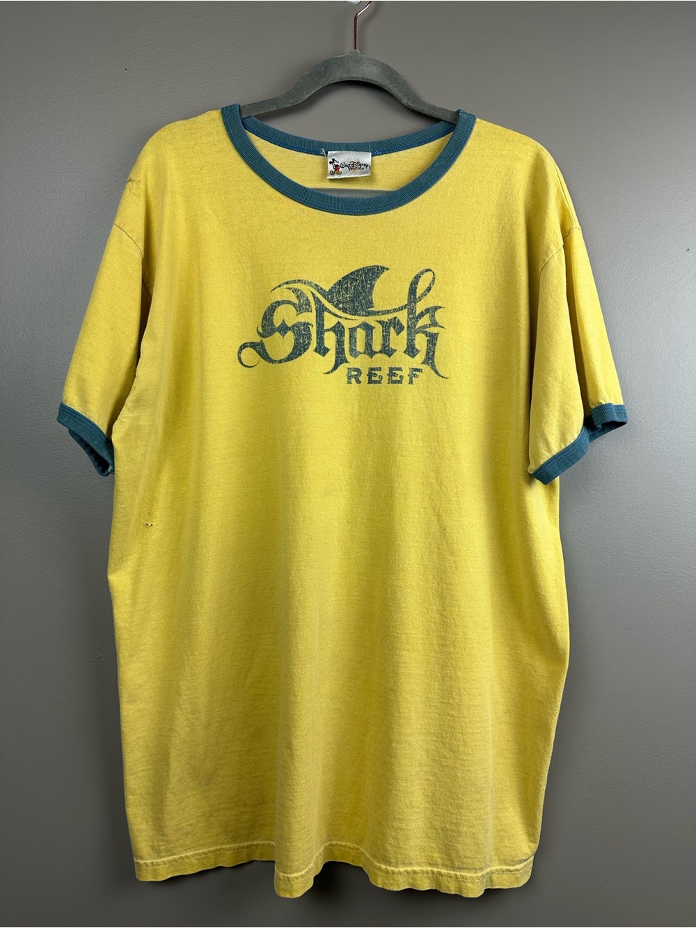Vintage Disney Shark Reef Ringer Tee T-Shirt